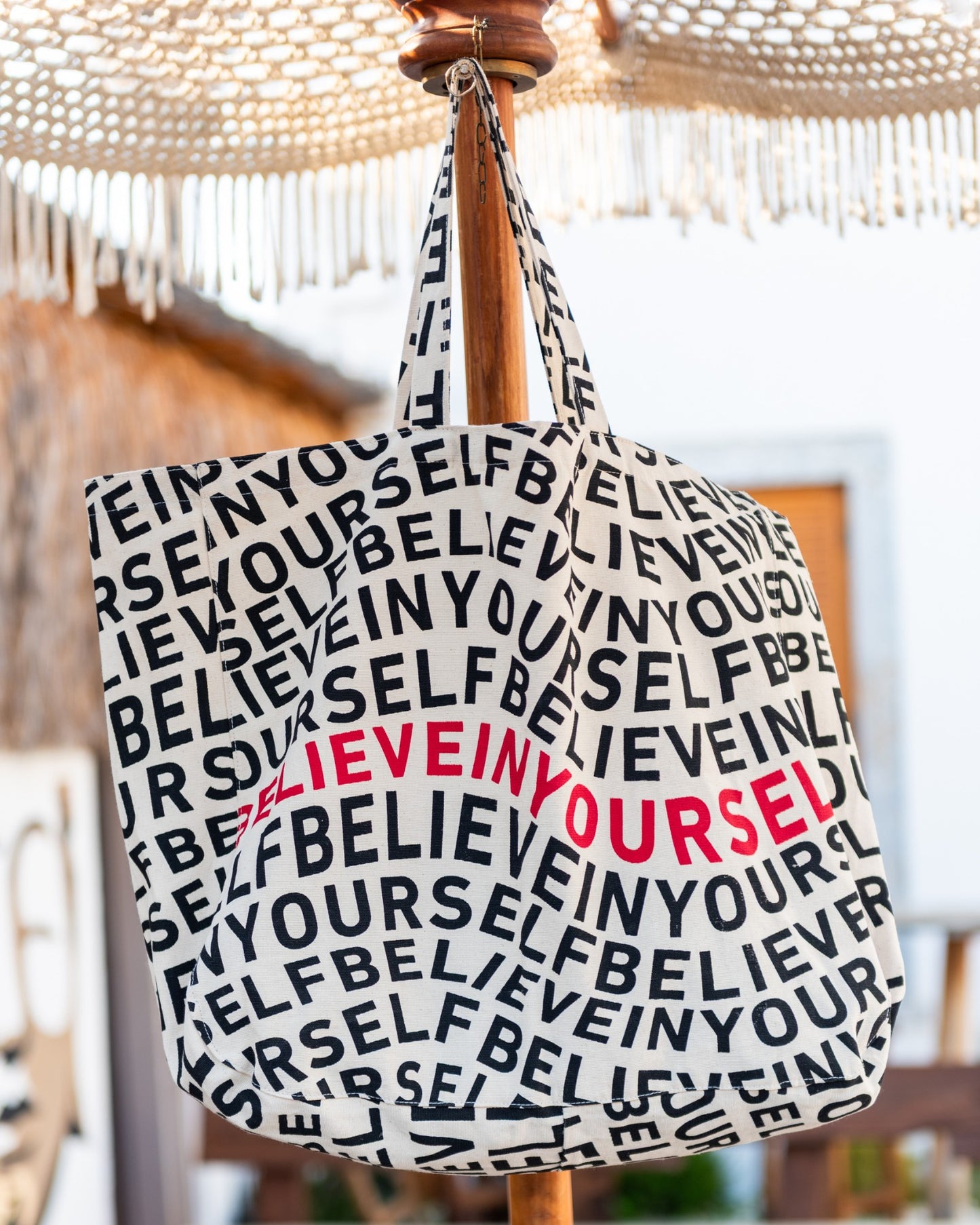 oversize canvas beach bag