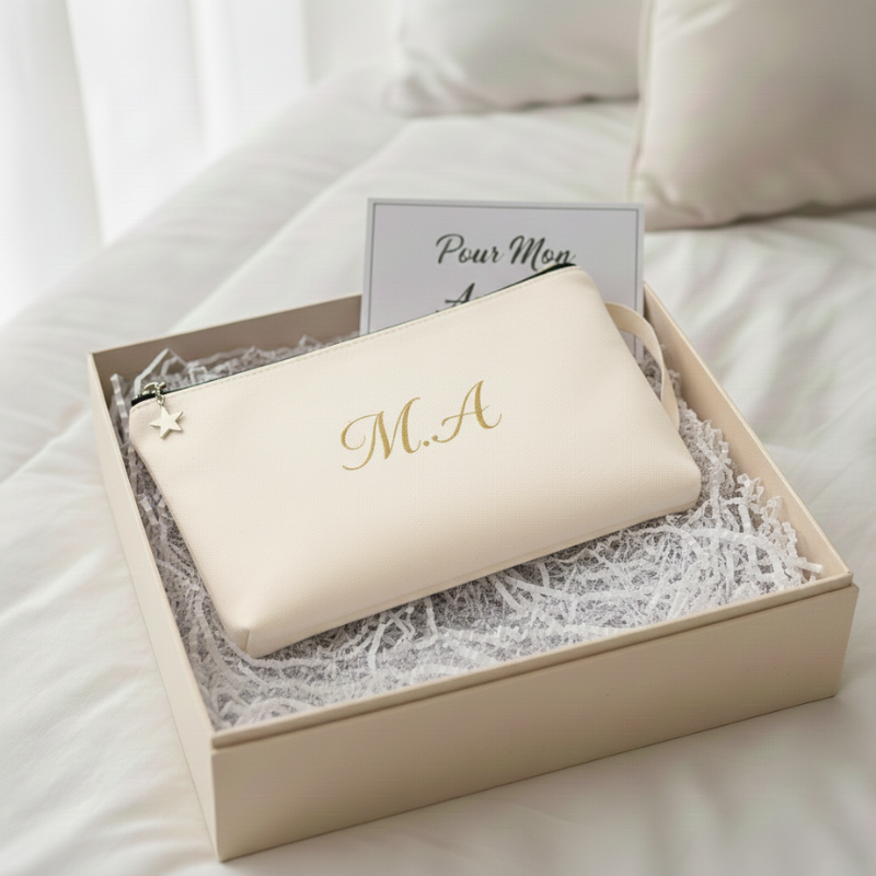 elegant black custom clutch bag