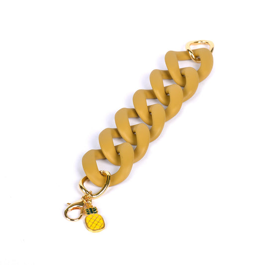 Large Acrylic Link Bracelet, Bone