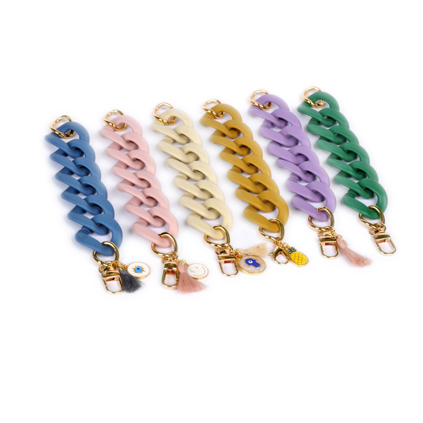 Large Acrylic Link Bracelet, Bone