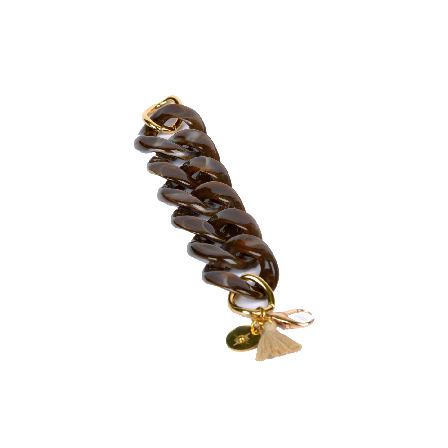 Large Acrylic Link Bracelet, Bone