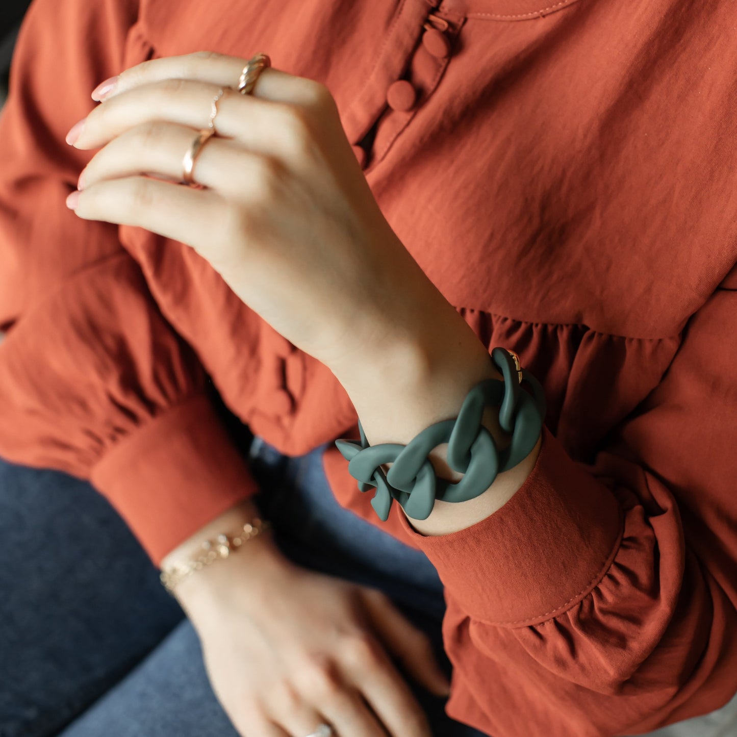 Large Acrylic Link Bracelet