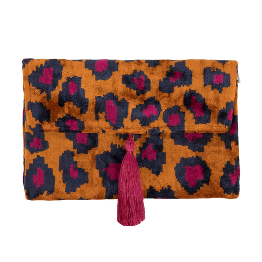 ikat clutch bags