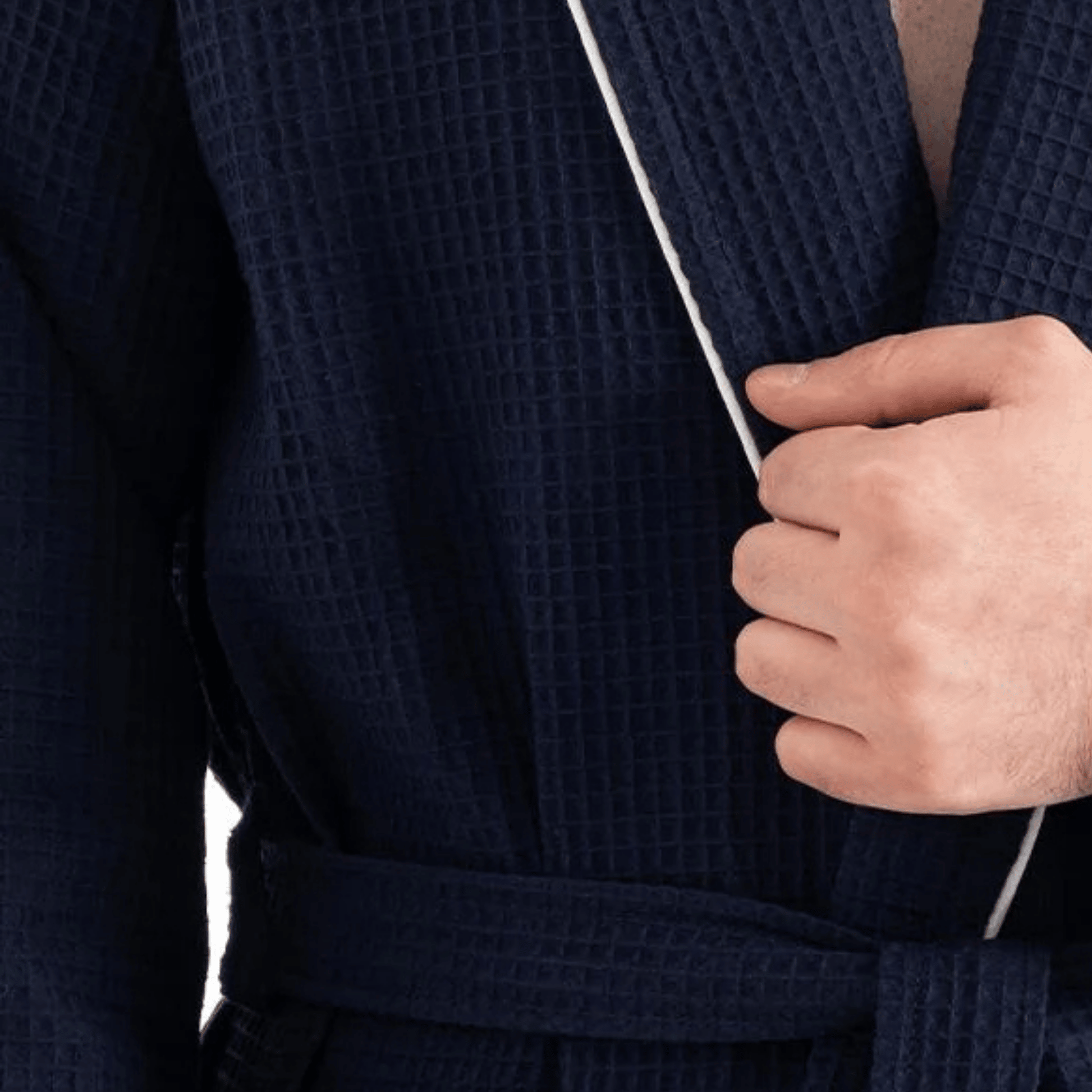 initials couple waffle bathrobe