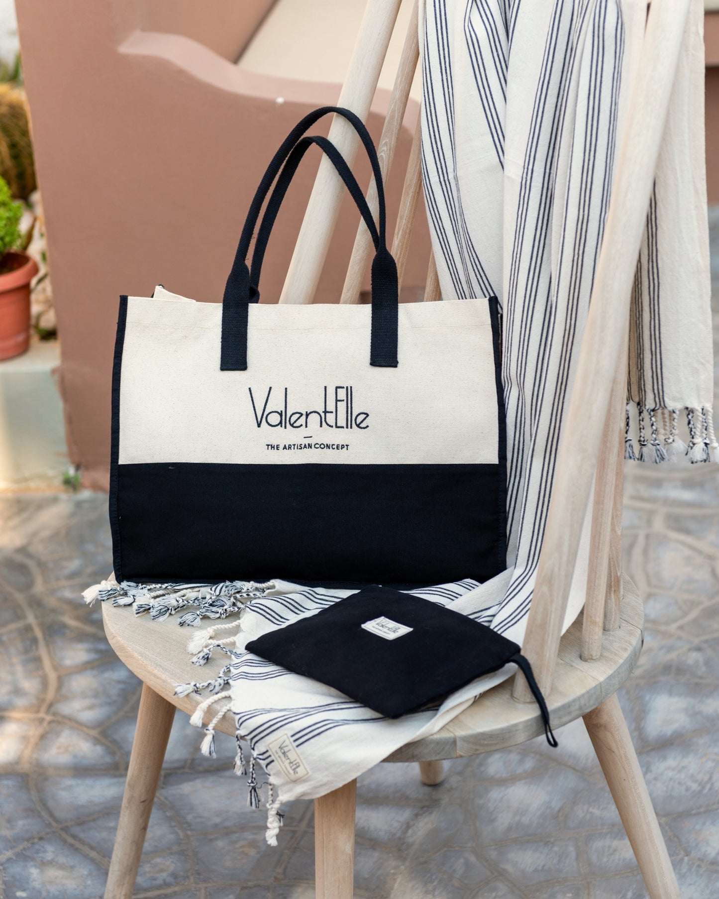 beach gift set tote towel clutch 