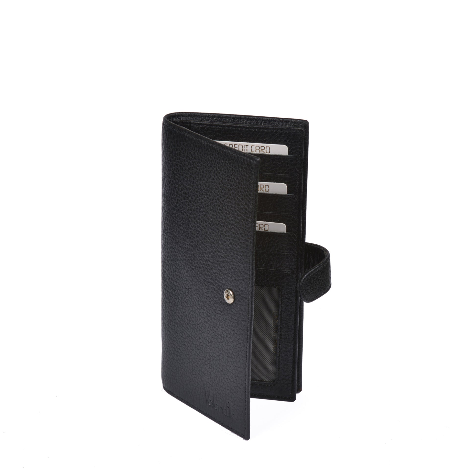 Genuine Leather Wallet, Black 