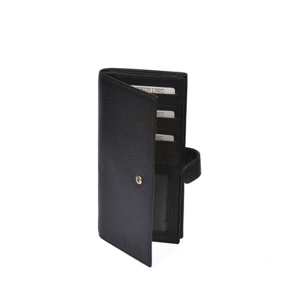 Genuine Leather Wallet, Black 
