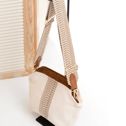 Fabric Purse Strap, Jacquard Beige 