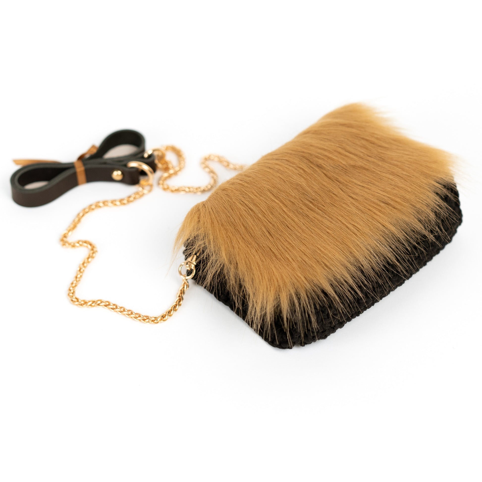 SAC BANDOULIERE NOIR LUXE FOURRURE_1