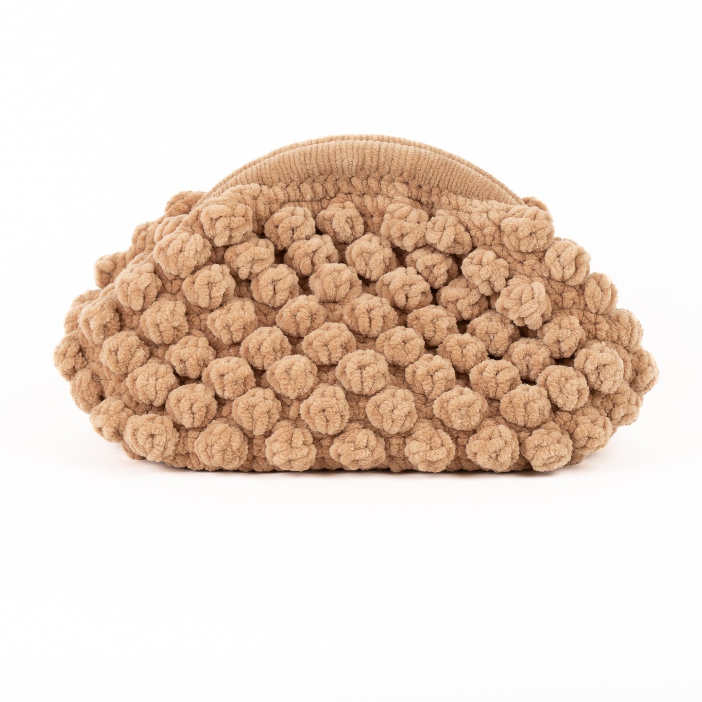Velvet Clutch Purse Bag, Beige