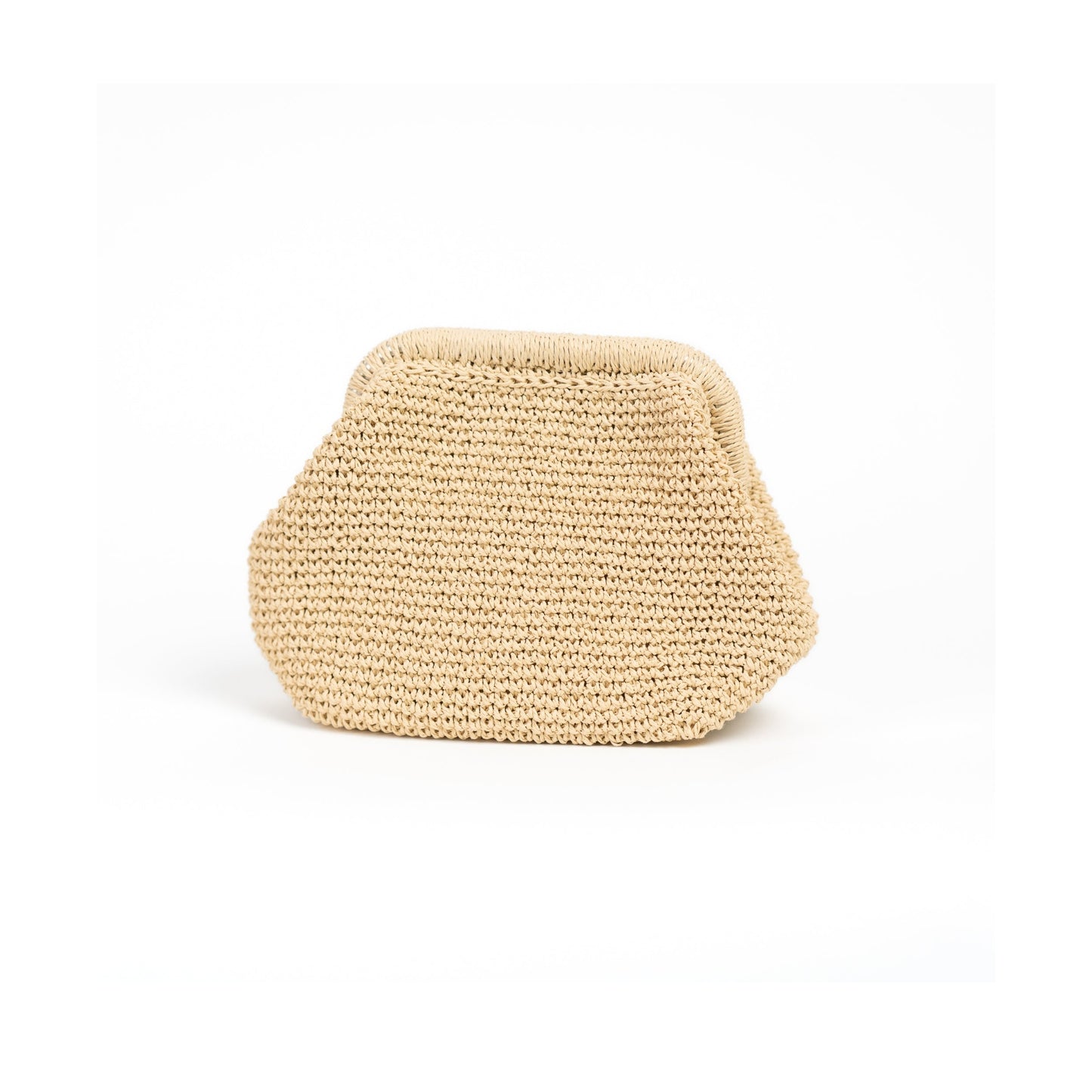 Straw Crossbody Bag, Beige