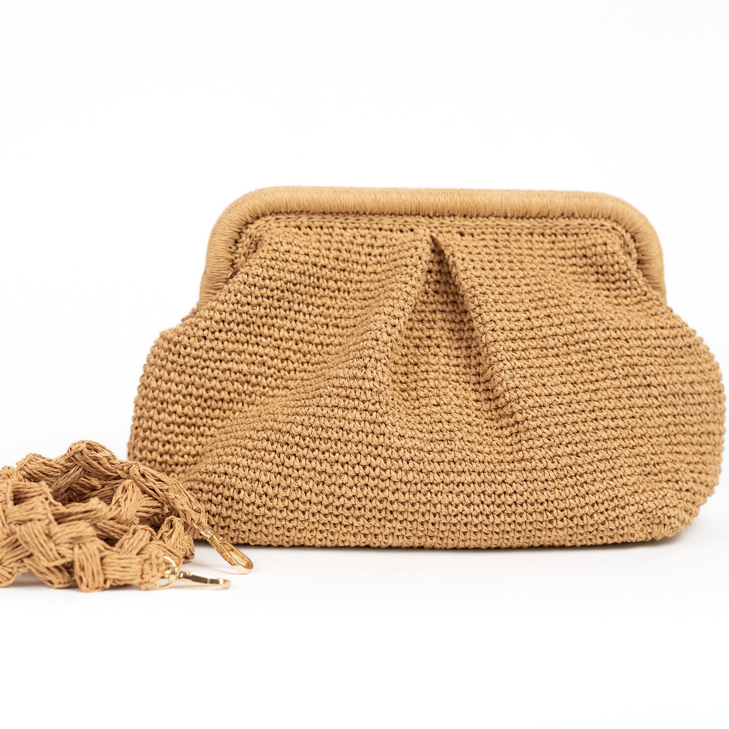 Raffia beach bag, Straw