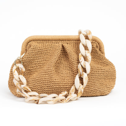 Raffia beach bag, Straw