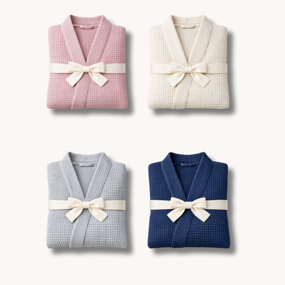 Personalized Waffle Bathrobe with Initials