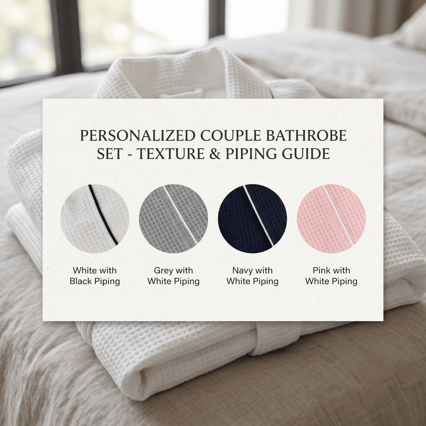 Personalized Couple Bathrobes, Set of Two