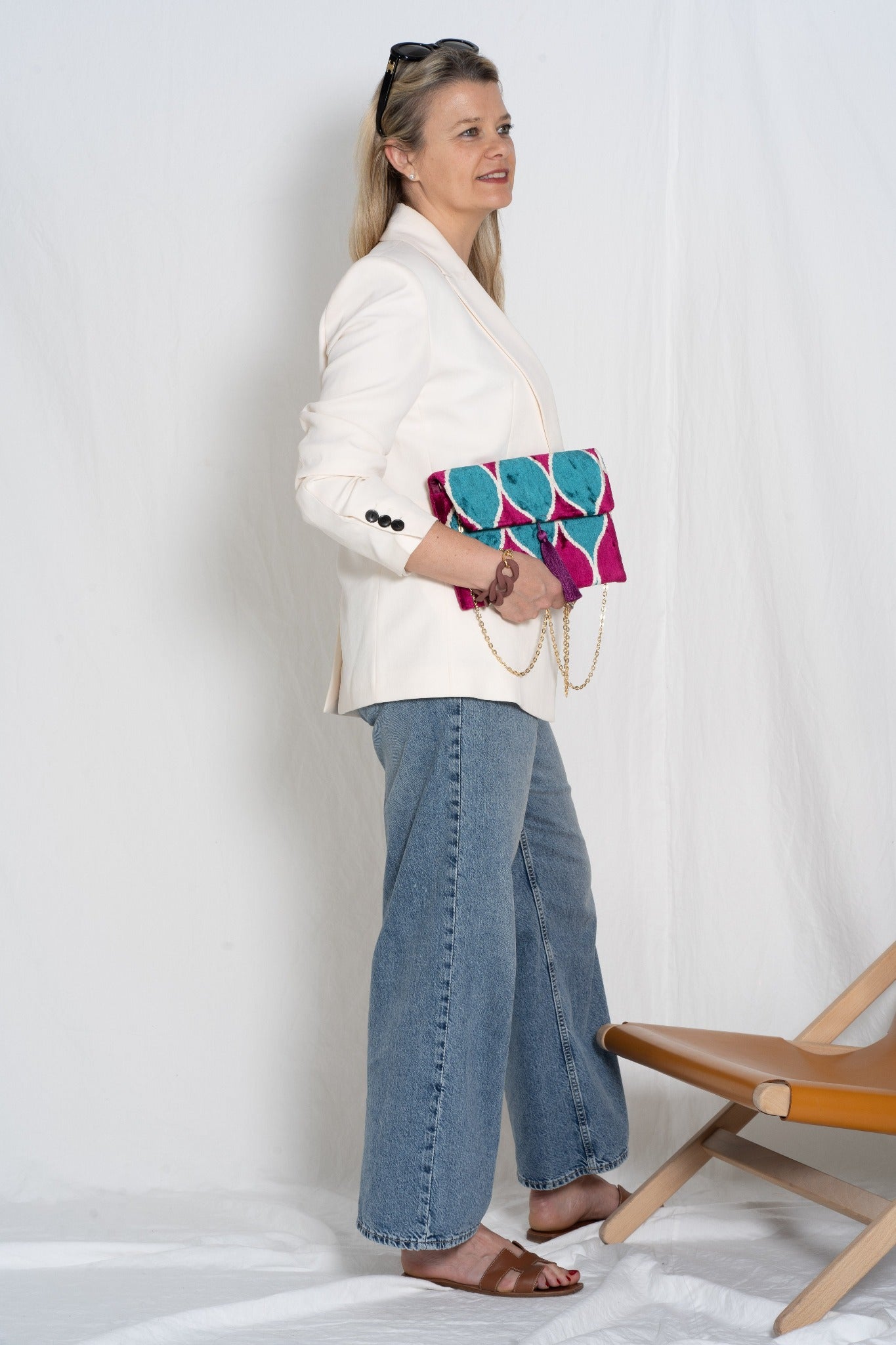 IKAT Clutch Bag, Fuchsia