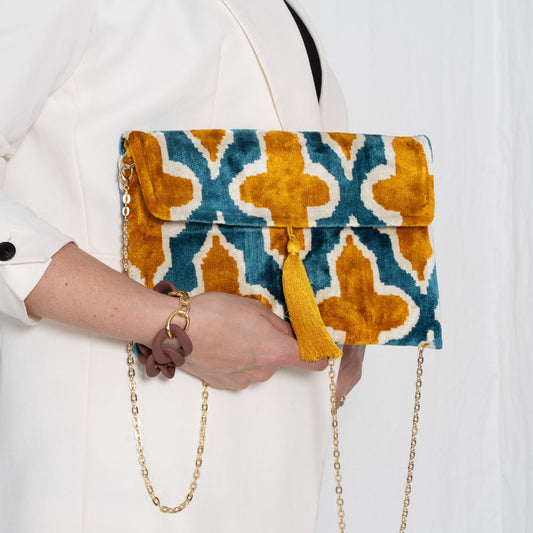 IKAT Clutch Bag, Fuchsia