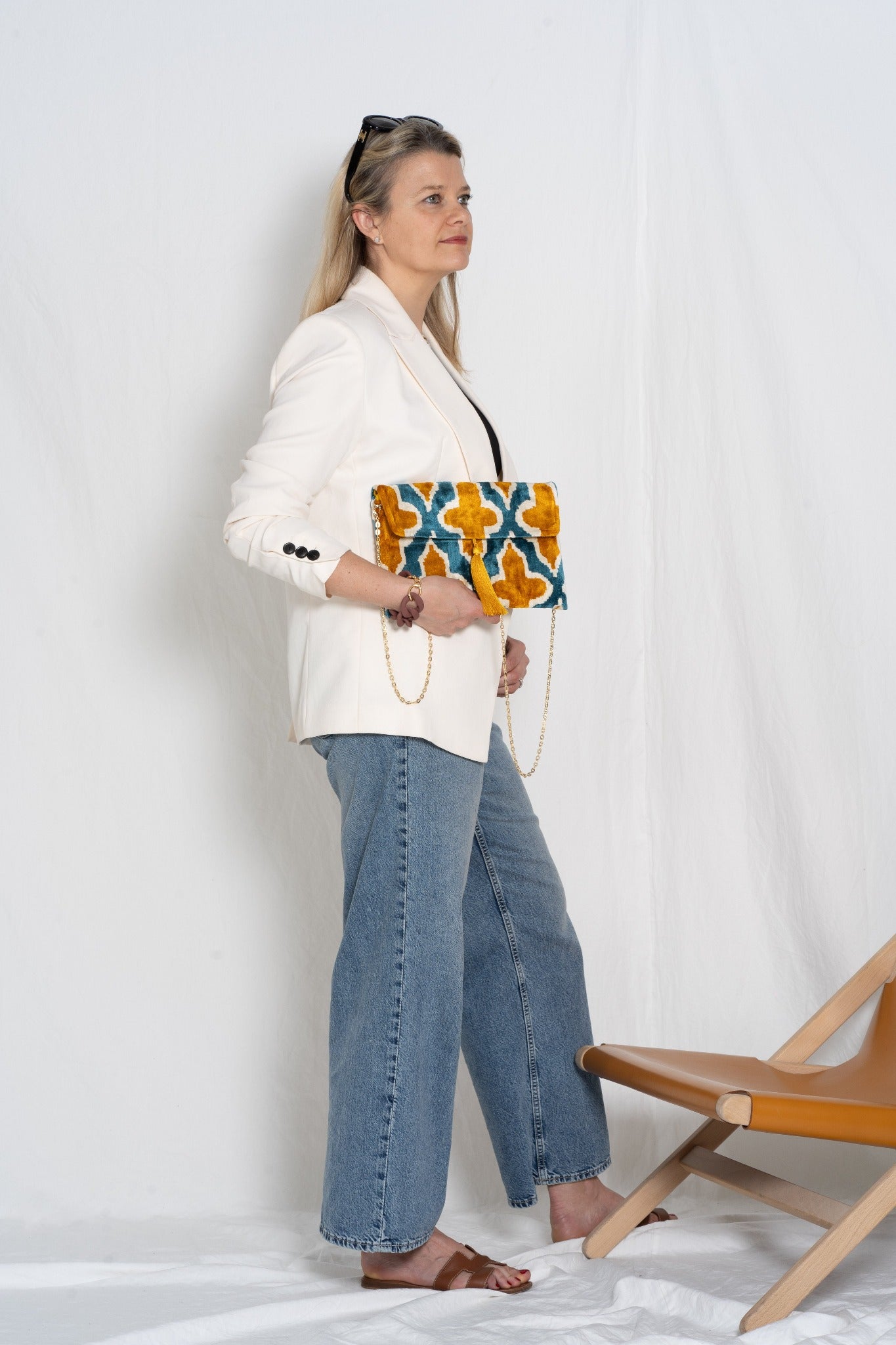 IKAT Clutch Bag, Fuchsia