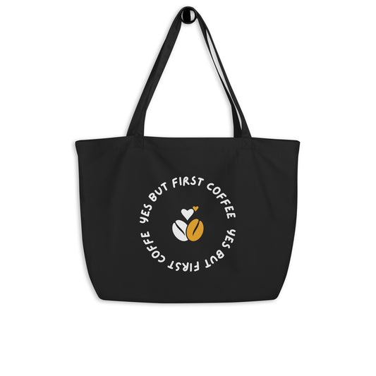 Large Black Canvas Tote
