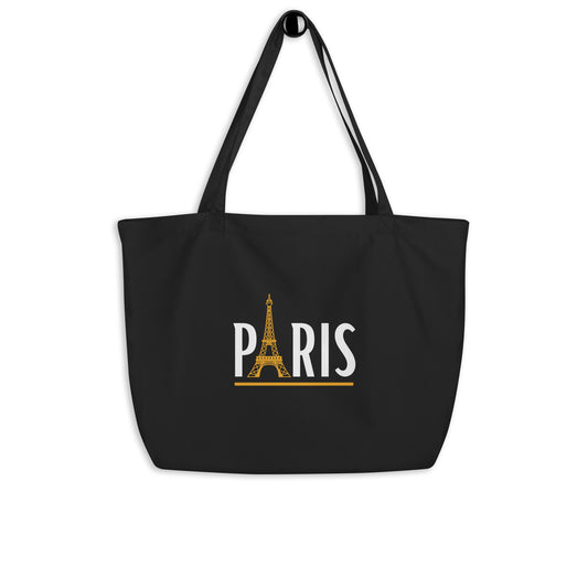 Parisian Black Canvas Tote