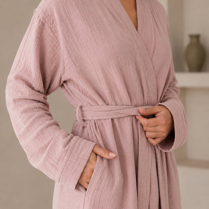 quality cotton gauze robe for home