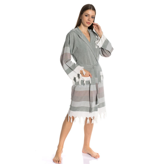 soft cotton turkish towel bathrobe