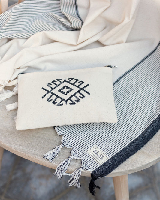 QUALITY TURKISH TOWEL AND CLUTCH